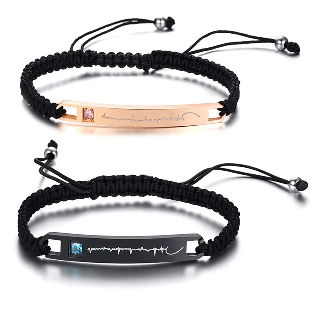 His Queen Her King Adjustable Couple Bracelet