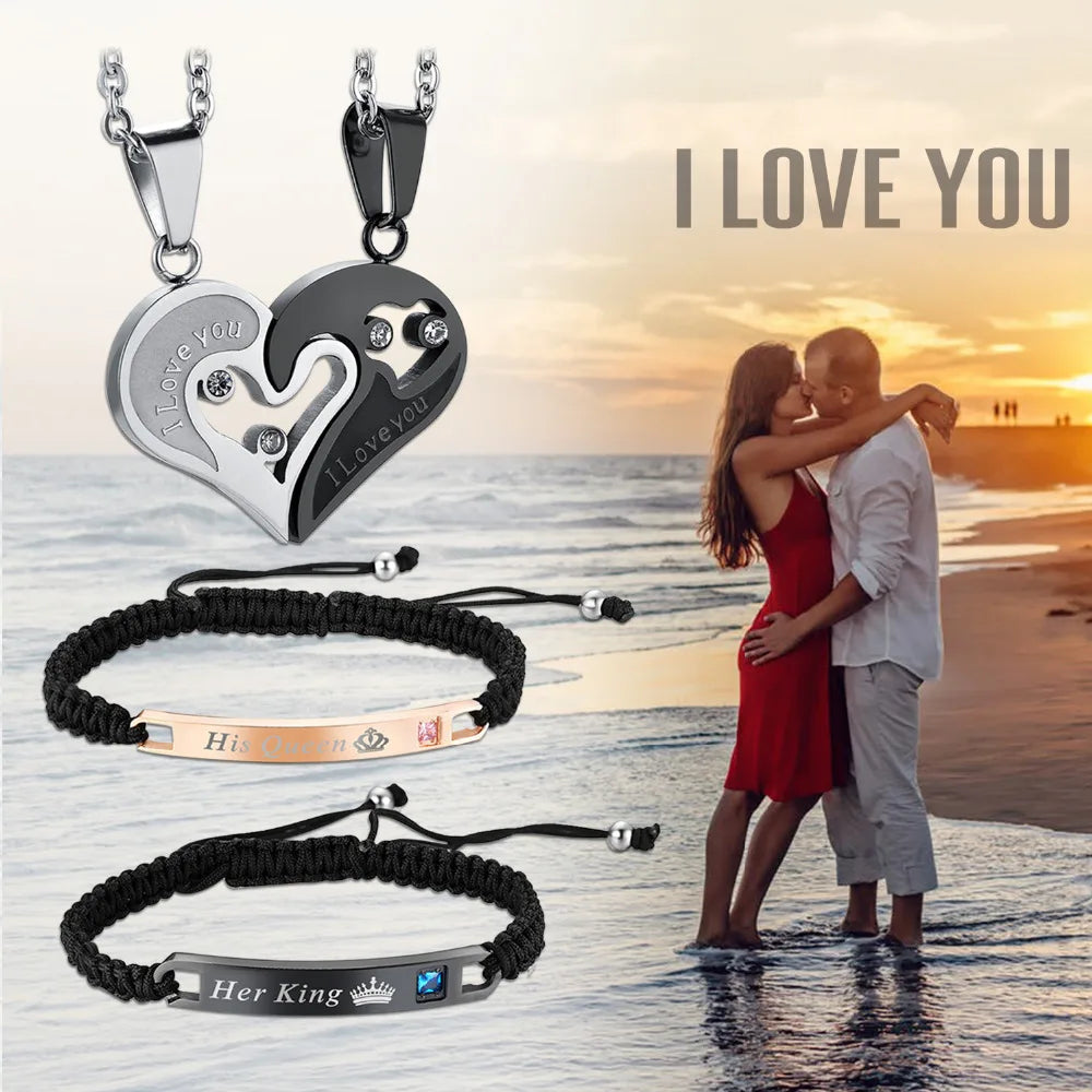 His Queen Her King Adjustable Couple Bracelet